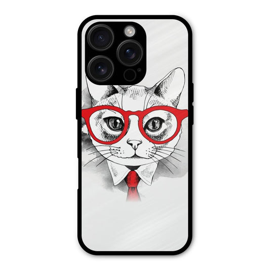 Business Cat Shockproof Hybrid Protection (Metal + TPU) Back Case Cover
