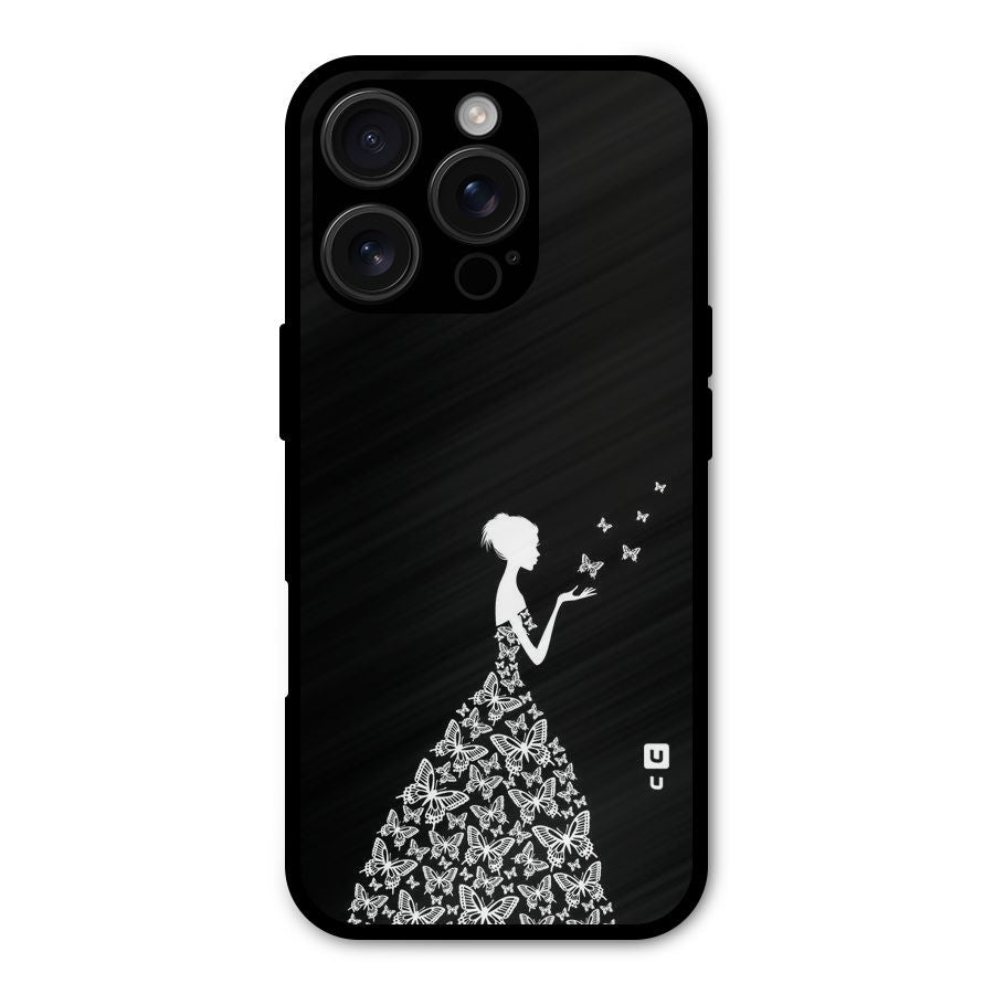 Butterfly Dress Shockproof Hybrid Protection (Metal + TPU) Back Case Cover