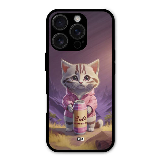 Cat Holding Can Shockproof Hybrid Protection (Metal + TPU) Back Case Cover