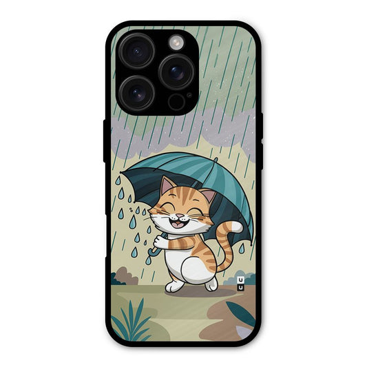 Cat In Rain Shockproof Hybrid Protection (Metal + TPU) Back Case Cover