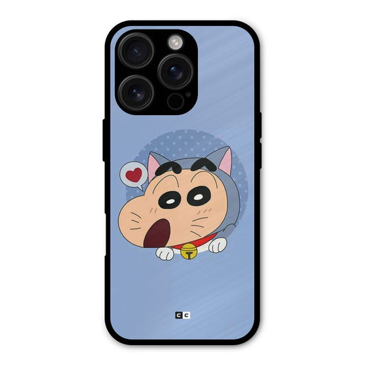 Cat Shinchan Shockproof Hybrid Protection (Metal + TPU) Back Case Cover