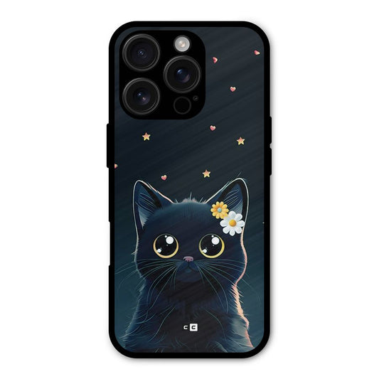 Cat With Flowers Shockproof Hybrid Protection (Metal + TPU) Back Case Cover