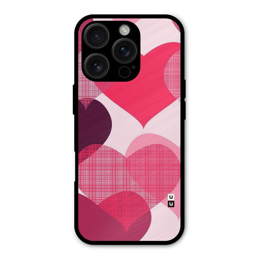 Check Pink Hearts Shockproof Hybrid Protection (Metal + TPU) Back Case Cover