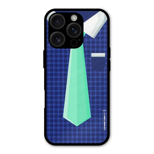 Checked Shirt Tie Shockproof Hybrid Protection (Metal + TPU) Back Case Cover