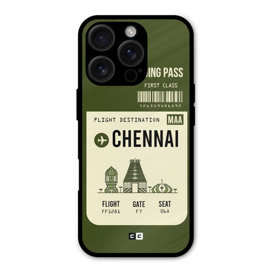 Chennai Boarding Pass Shockproof Hybrid Protection (Metal + TPU) Back Case Cover