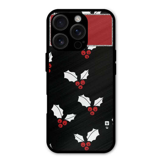Cherry Leaf Design Shockproof Hybrid Protection (Metal + TPU) Back Case Cover