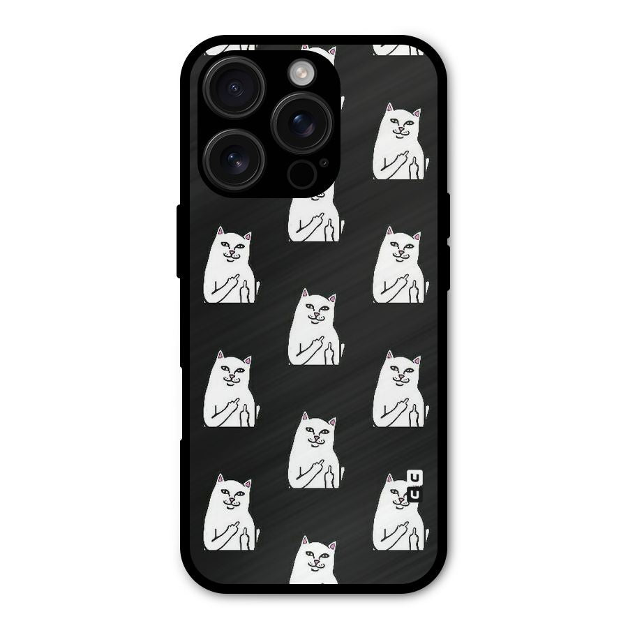 Chill Cat Pattern Shockproof Hybrid Protection (Metal + TPU) Back Case Cover