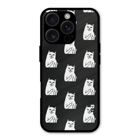 Chill Cat Pattern Shockproof Hybrid Protection (Metal + TPU) Back Case Cover