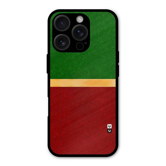 Christmas Colors Stripe Shockproof Hybrid Protection (Metal + TPU) Back Case Cover