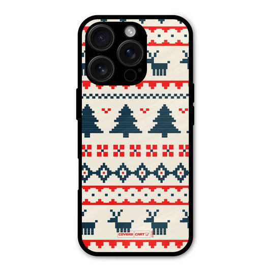 Christmas Design Pattern Shockproof Hybrid Protection (Metal + TPU) Back Case Cover