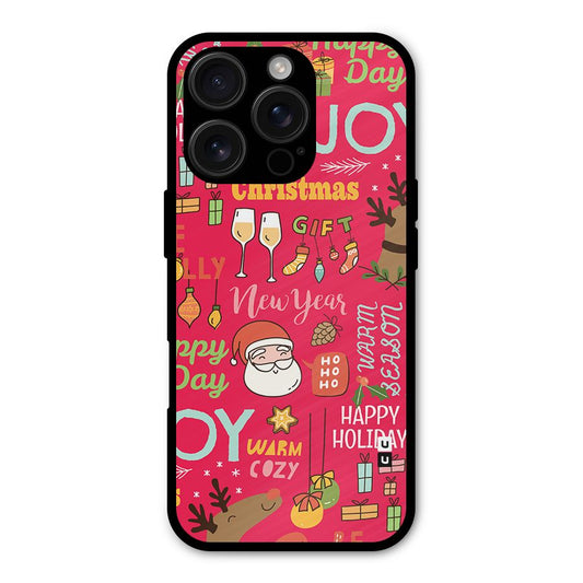 Christmas Joy Happy Day Shockproof Hybrid Protection (Metal + TPU) Back Case Cover