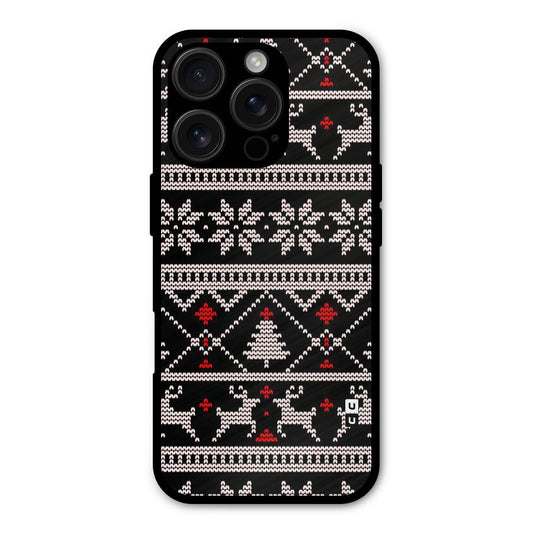 Christmas Seamless Aztec Pattern Shockproof Hybrid Protection (Metal + TPU) Back Case Cover