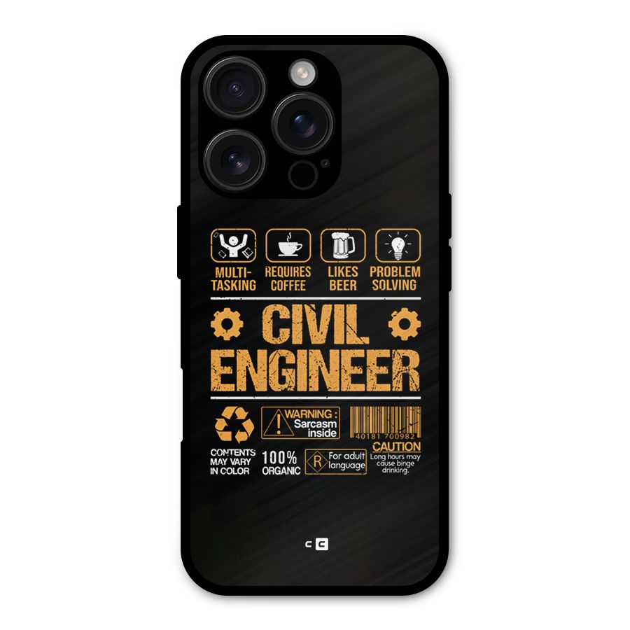 Civil Engineer Shockproof Hybrid Protection (Metal + TPU) Back Case Cover