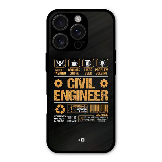 Civil Engineer Shockproof Hybrid Protection (Metal + TPU) Back Case Cover