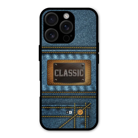 Classic Denim Shockproof Hybrid Protection (Metal + TPU) Back Case Cover
