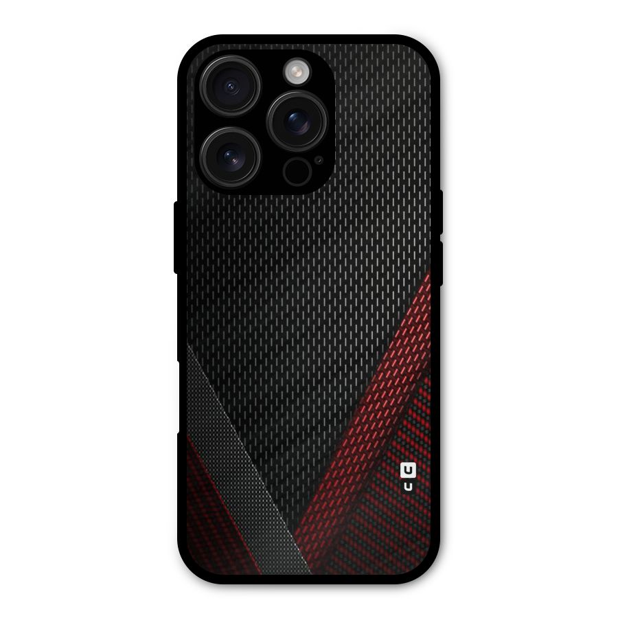 Classy Black Red Design Shockproof Hybrid Protection (Metal + TPU) Back Case Cover