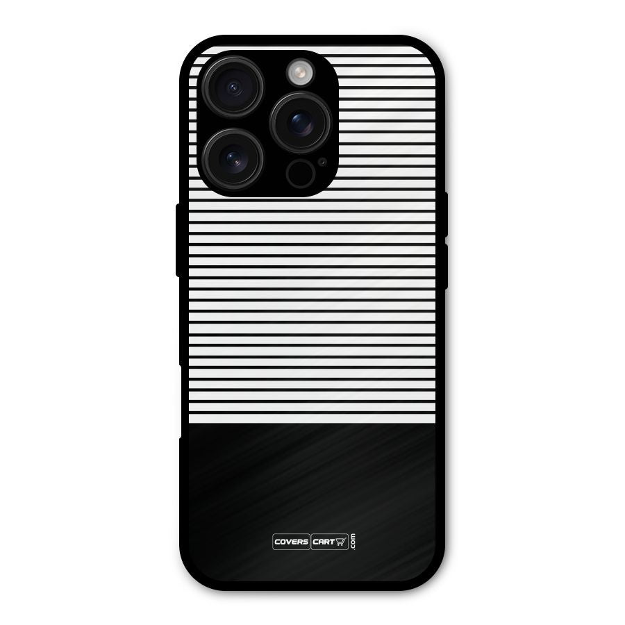 Classy Black Stripes Shockproof Hybrid Protection (Metal + TPU) Back Case Cover