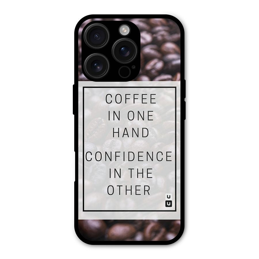Coffee Confidence Quote Shockproof Hybrid Protection (Metal + TPU) Back Case Cover