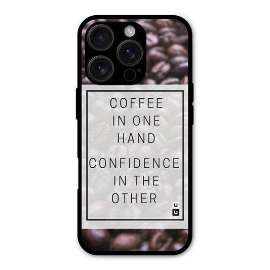 Coffee Confidence Quote Shockproof Hybrid Protection (Metal + TPU) Back Case Cover