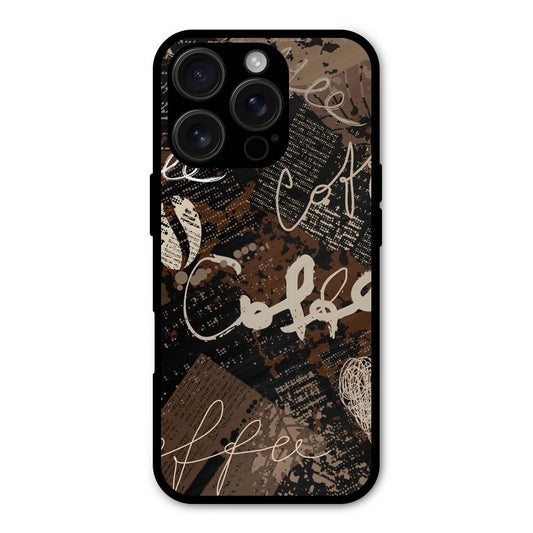 Coffee Scribbles Shockproof Hybrid Protection (Metal + TPU) Back Case Cover
