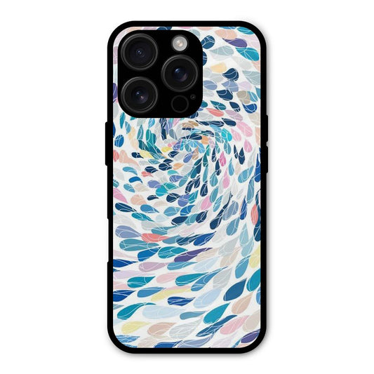 Color Droplets Swirls Shockproof Hybrid Protection (Metal + TPU) Back Case Cover
