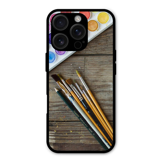 Color Palette and Brush Shockproof Hybrid Protection (Metal + TPU) Back Case Cover
