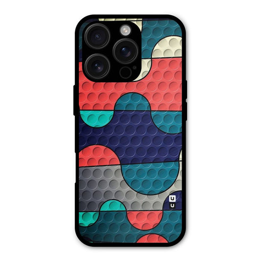 Colorful Puzzle Design Shockproof Hybrid Protection (Metal + TPU) Back Case Cover