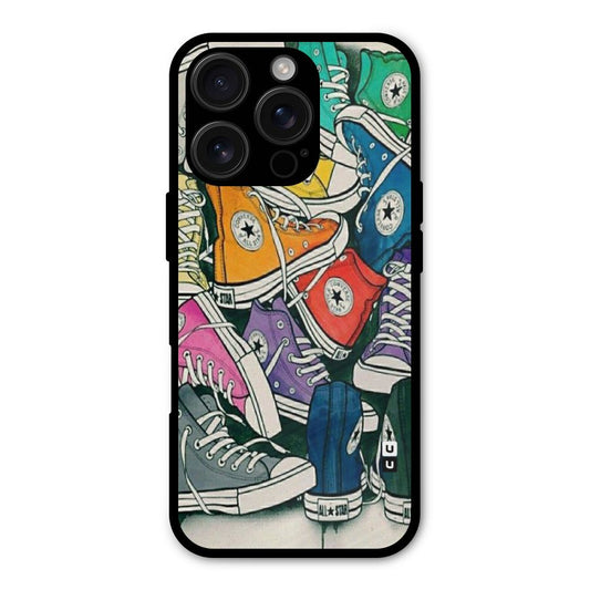 Colorful Shoes Shockproof Hybrid Protection (Metal + TPU) Back Case Cover