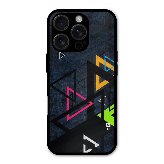 Coloured Triangles Shockproof Hybrid Protection (Metal + TPU) Back Case Cover