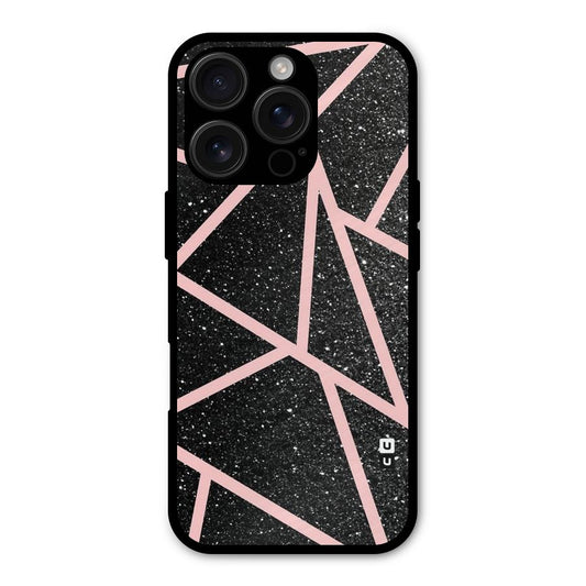 Concrete Black Pink Stripes Shockproof Hybrid Protection (Metal + TPU) Back Case Cover