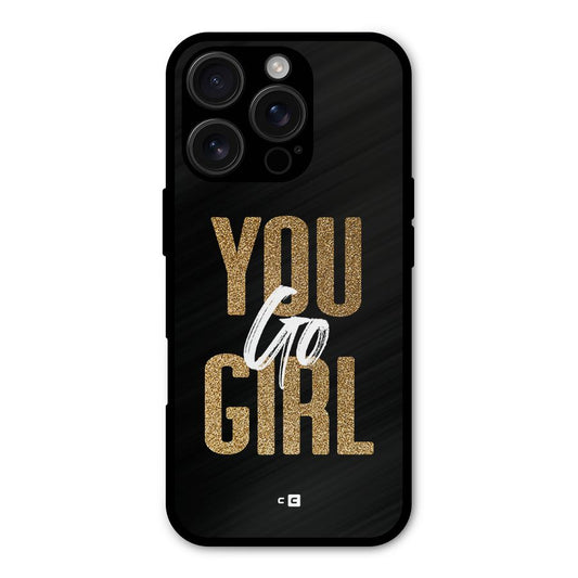 Confident Girl Shockproof Hybrid Protection (Metal + TPU) Back Case Cover