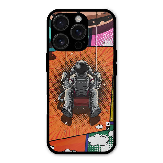 Cool Astraunaut Comic Swing Shockproof Hybrid Protection (Metal + TPU) Back Case Cover