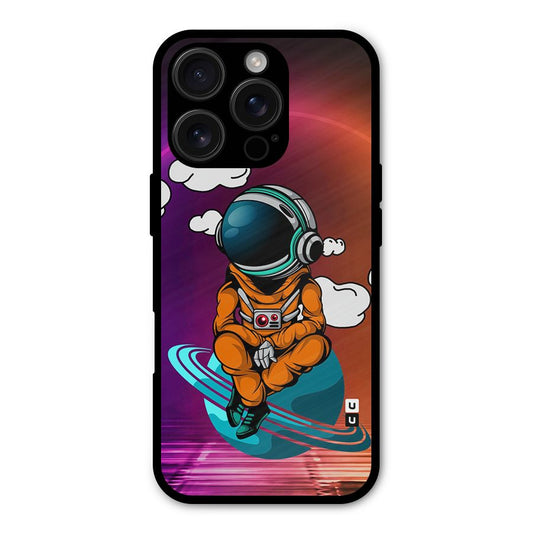 Cool Astraunaut Relaxing Shockproof Hybrid Protection (Metal + TPU) Back Case Cover