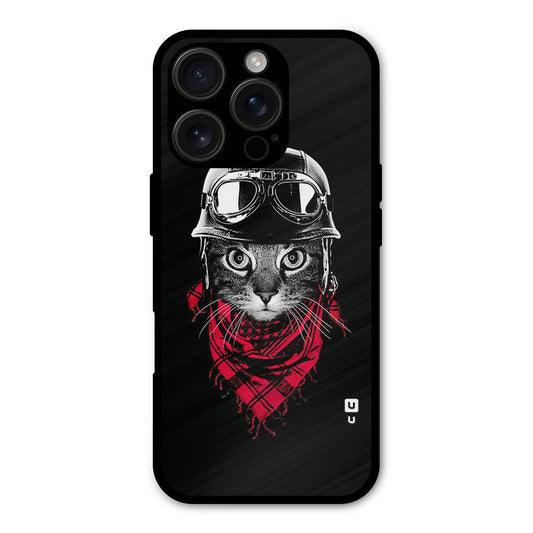 Cool Biker Cat Shockproof Hybrid Protection (Metal + TPU) Back Case Cover