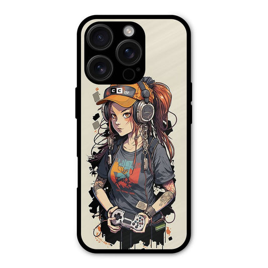 Cool Gamer Girl Shockproof Hybrid Protection (Metal + TPU) Back Case Cover