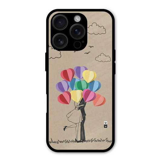 Couple With Card Baloons Shockproof Hybrid Protection (Metal + TPU) Back Case Cover