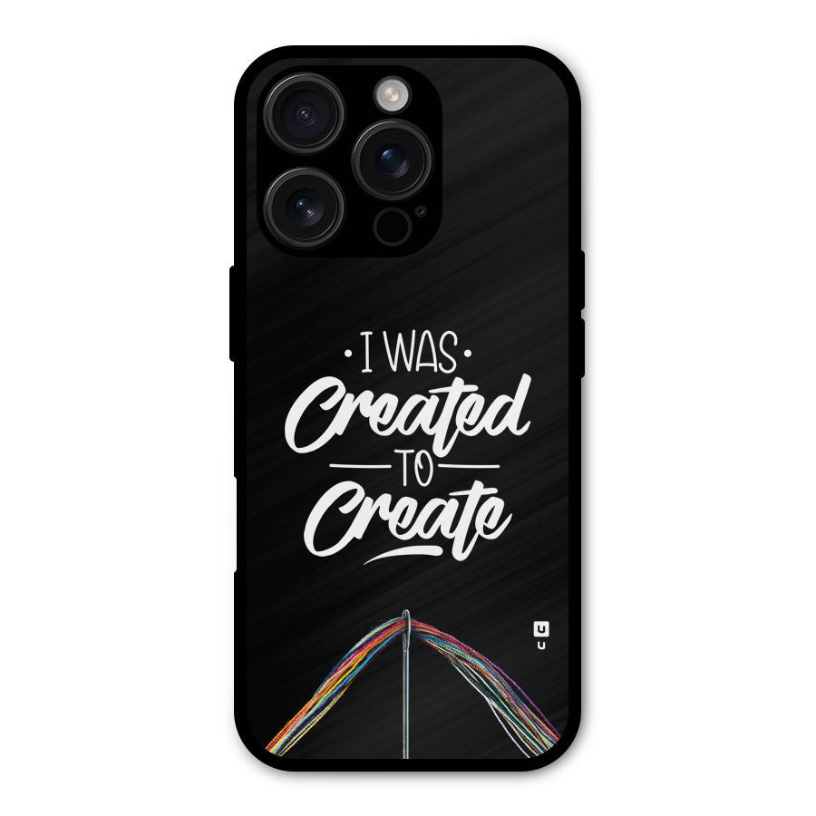 Created to Create Shockproof Hybrid Protection (Metal + TPU) Back Case Cover