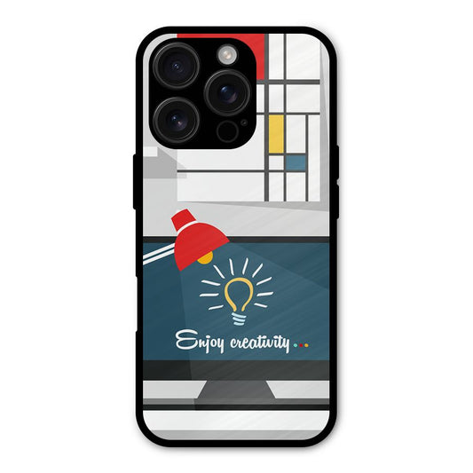 Creative Workspace Design Shockproof Hybrid Protection (Metal + TPU) Back Case Cover