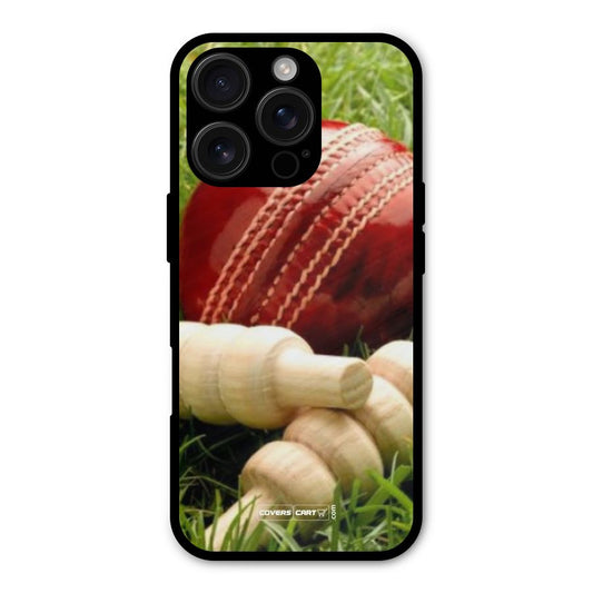 Cricket Ball and Stumps Shockproof Hybrid Protection (Metal + TPU) Back Case Cover