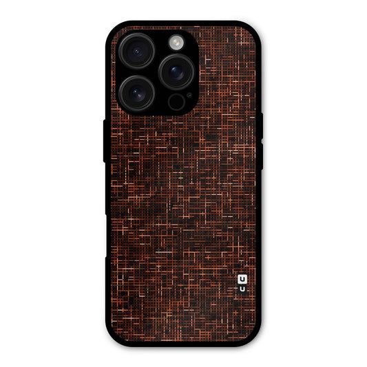 Criss Cross Brownred Pattern Shockproof Hybrid Protection (Metal + TPU) Back Case Cover