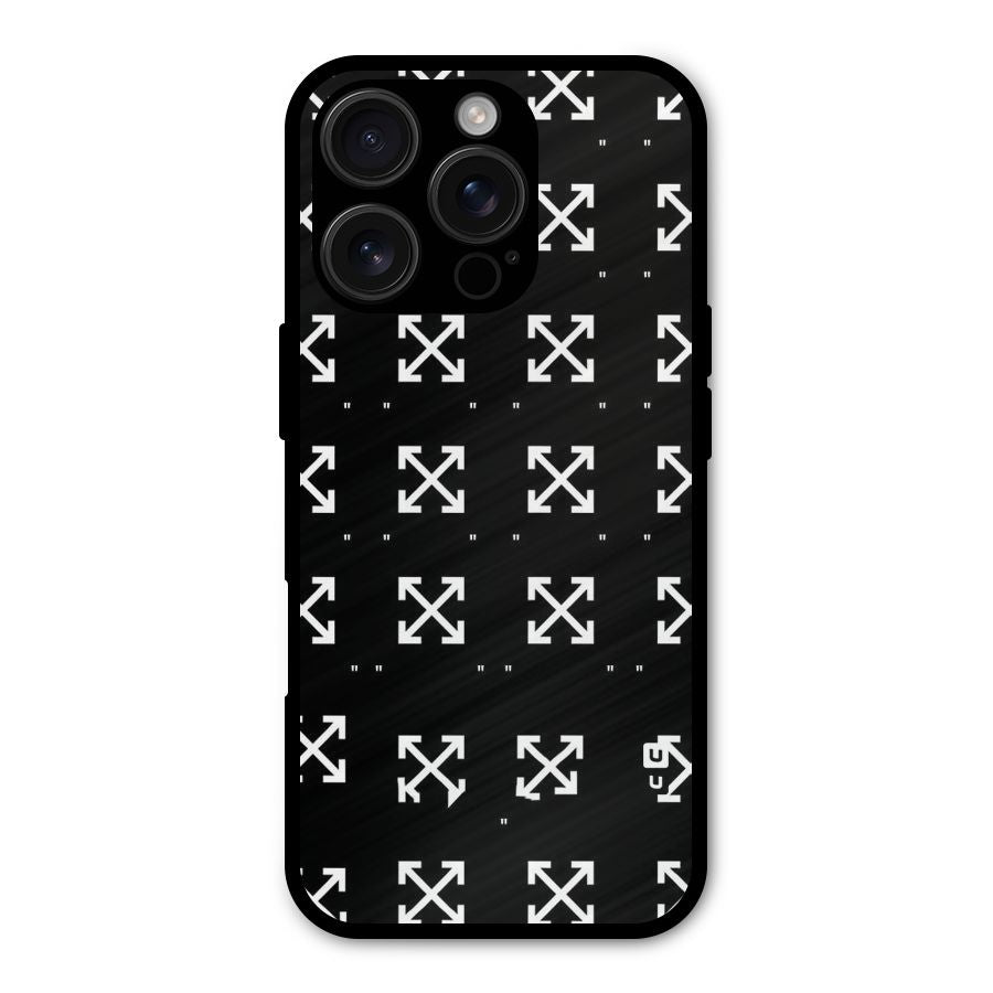 Cross Arrow Black Shockproof Hybrid Protection (Metal + TPU) Back Case Cover