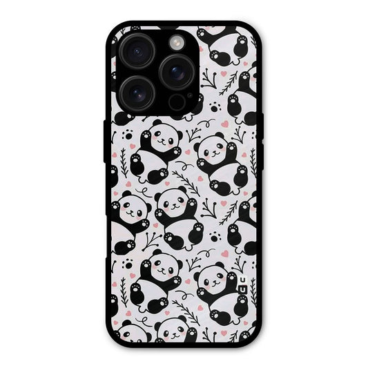 Cute Adorable Panda Pattern Shockproof Hybrid Protection (Metal + TPU) Back Case Cover