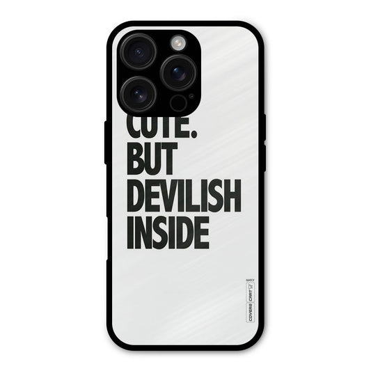 Cute But Devil Shockproof Hybrid Protection (Metal + TPU) Back Case Cover