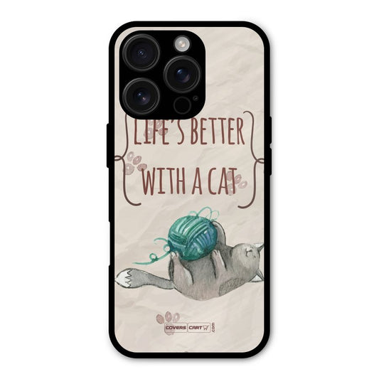 Cute Cat Shockproof Hybrid Protection (Metal + TPU) Back Case Cover