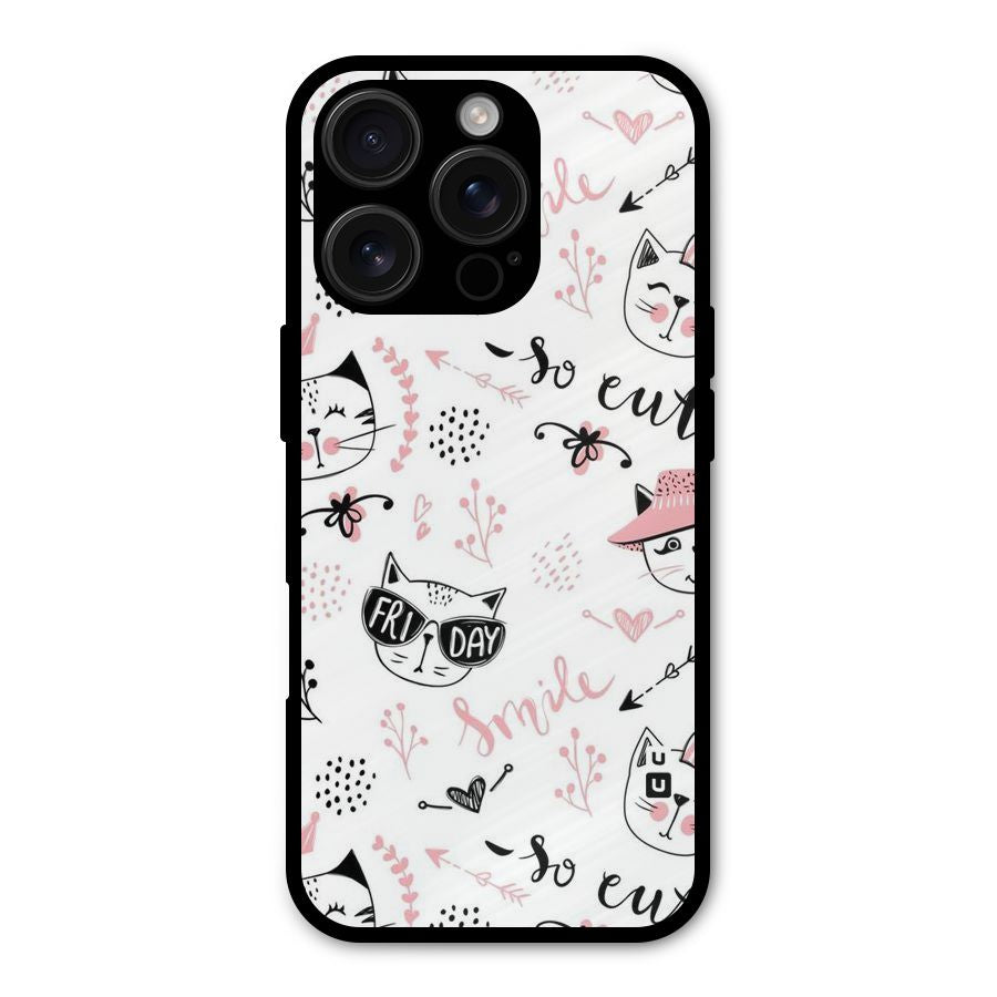 Cute Cat Swag Shockproof Hybrid Protection (Metal + TPU) Back Case Cover