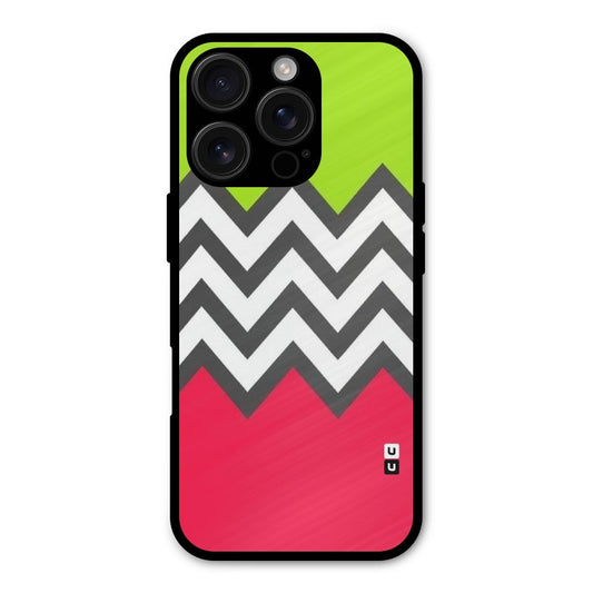 Cute Chevron Shockproof Hybrid Protection (Metal + TPU) Back Case Cover