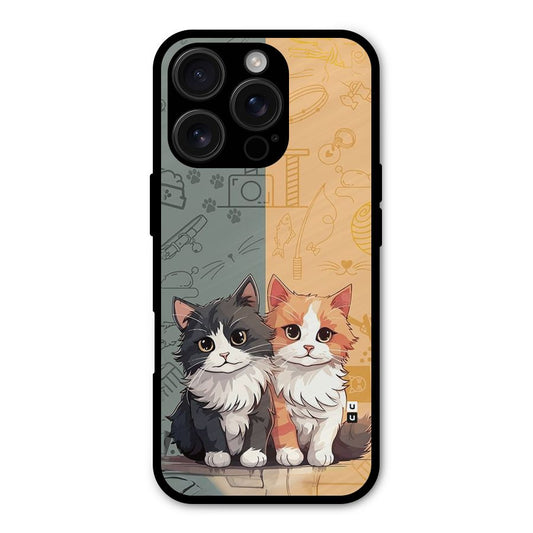 Cute Lovely Cats Shockproof Hybrid Protection (Metal + TPU) Back Case Cover