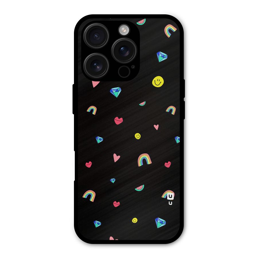 Cute Multicolor Shapes Shockproof Hybrid Protection (Metal + TPU) Back Case Cover