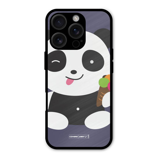 Cute Panda Blue Shockproof Hybrid Protection (Metal + TPU) Back Case Cover