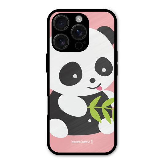 Cute Panda Pink Shockproof Hybrid Protection (Metal + TPU) Back Case Cover